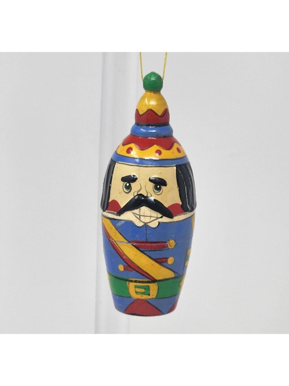Wooden Nesting Doll Christmas Ornament by Terry's Village VTG 3"